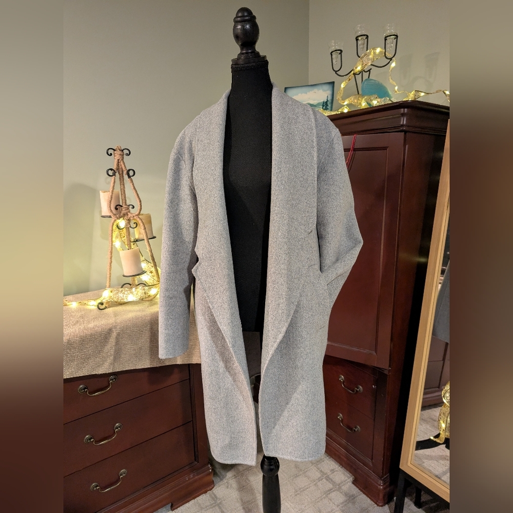 Guess Women's Light Gray Open Front Cardigan